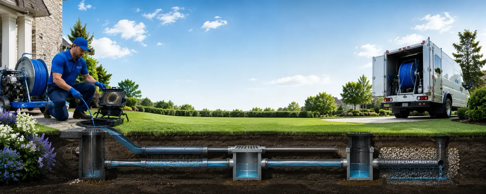 Outdoor drain cleaning information for Pledger, TX
